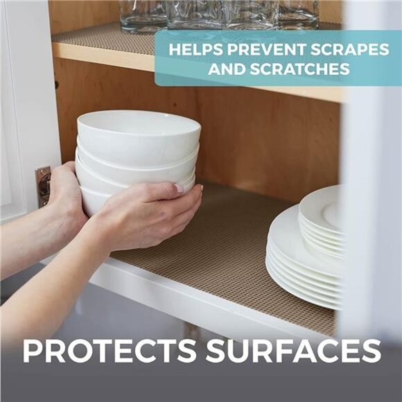 HOME GENIE Drawer and Shelf Liner, Non Adhesive Roll, 12 Inch x 20 FT - Picture 3 of 4